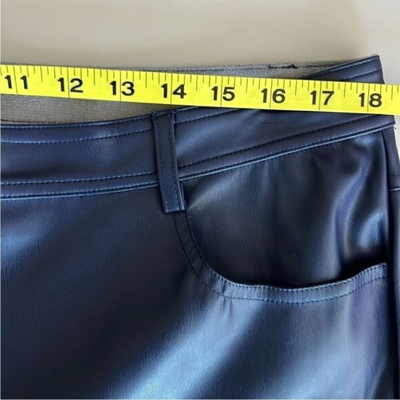New Halogen® 5-Pocket Faux Leather Pants in Classic Blue Size 16 - Picture 8 of 11